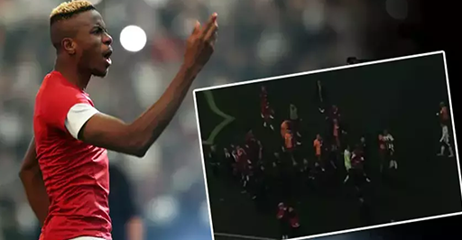 Osimhen, Beşiktaş derbisi sonrası çılgına döndü! Taraftarla gerginlik yaşadı